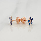 Topos Flor 0.65 g / 7.6 mm Oro Rosa 18K