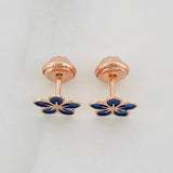 Topos Flor 0.65 g / 7.6 mm Oro Rosa 18K