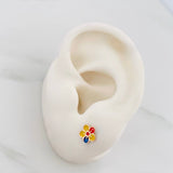 Topos Flor Tricolor 0.7 g / 7.5 mm Oro Rosa 18K