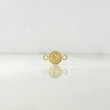 Herraje Letra C 0.35gr / 1.5cm / Circular Texturizado Oro Amarillo
