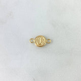 Herraje Letra J 0.35gr / 1.5cm / Circular Texturizado Oro Amarillo