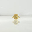 Herraje Letra P 0.35gr / 1.3cm / Cuadrado Texturizado Oro Amarillo