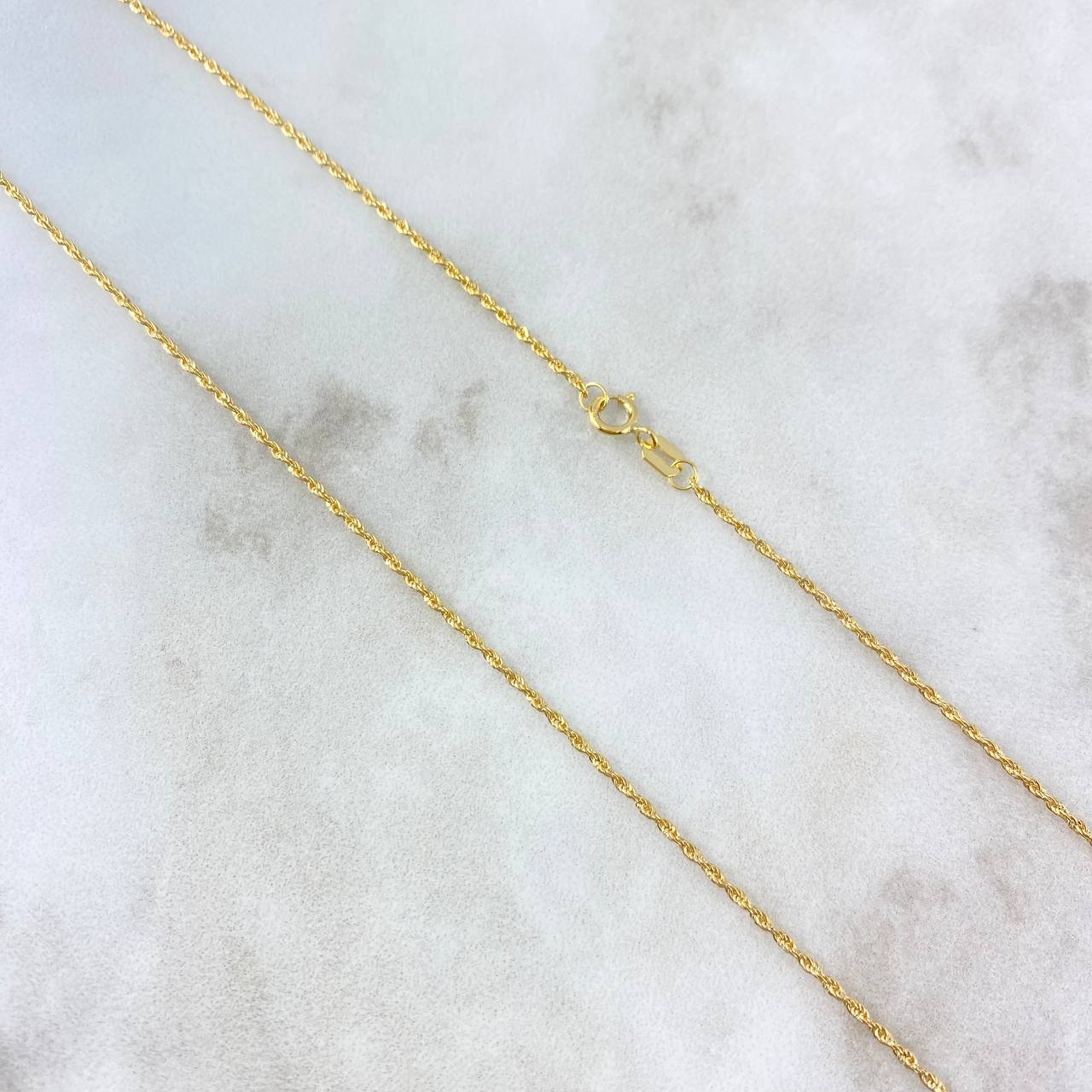 Cadena Lazo 0.95gr / 50cm / 1.5mm Oro Amarillo +3