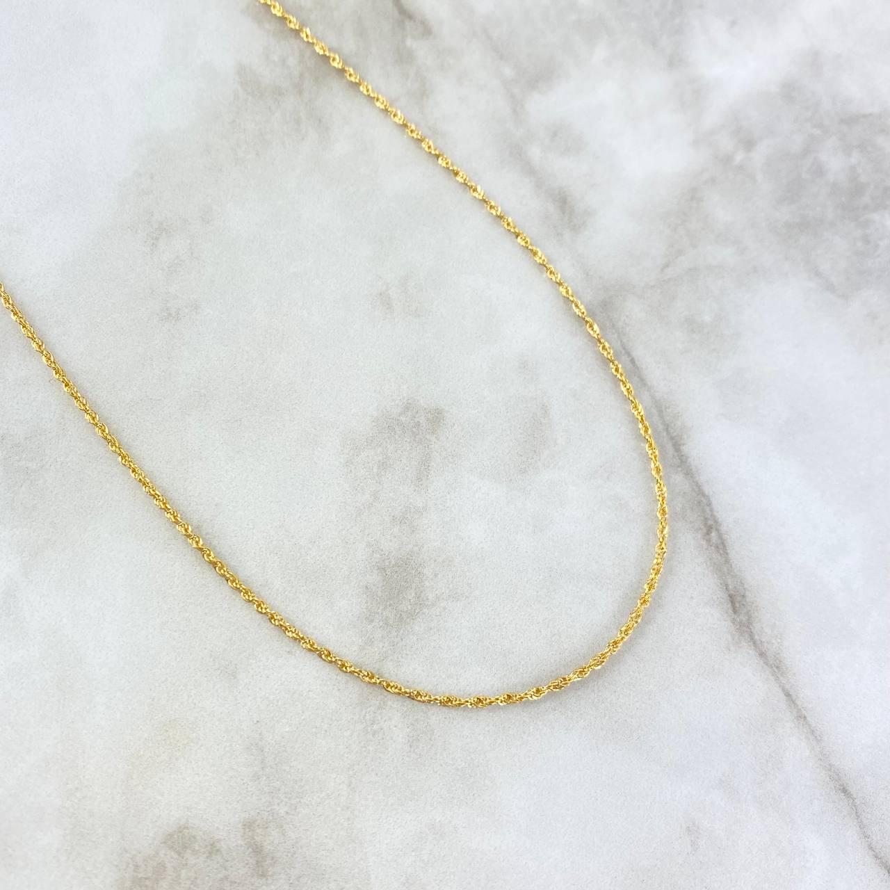 Cadena Lazo 1.25gr / 50cm / 2mm Oro Amarillo +3