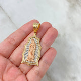 Dije Virgen de Guadalupe 10gr / 5cm / Circones Blancos Tres Oros