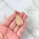 Dije Virgen de Guadalupe 9.2gr / 5cm / Circones Blancos Oro Rosa