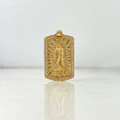 Dije Placa Virgen Guadalupe 7.4gr / 3.7cm / Circones Blancos Oro Amarillo