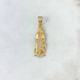 Dije Virgen de Guadalupe 4.85gr / 4.3cm / Circones Blancos Oro Amarillo