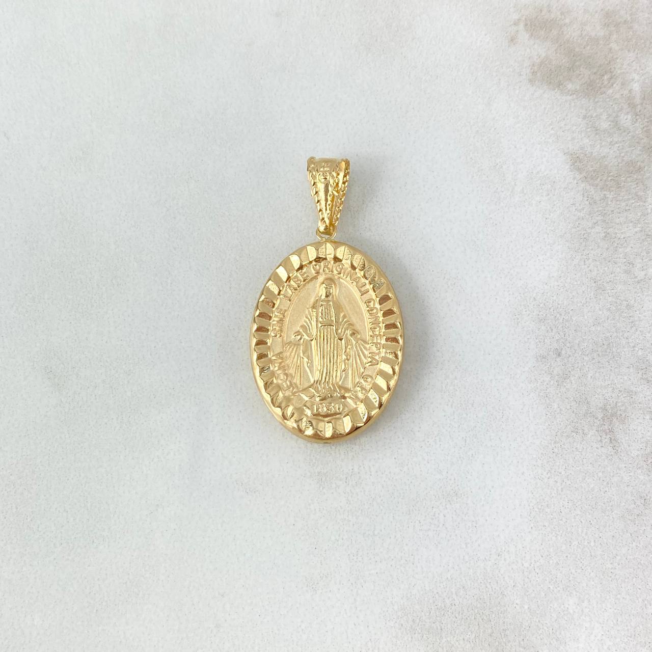Dije Virgen Milagrosa 2.15gr / 3.5cm / Troquelado Oro Amarillo