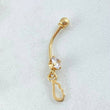 Piercing Ombligo Ala 0.55gr / 2.5cm / Nac.Esp. Oro 18K
