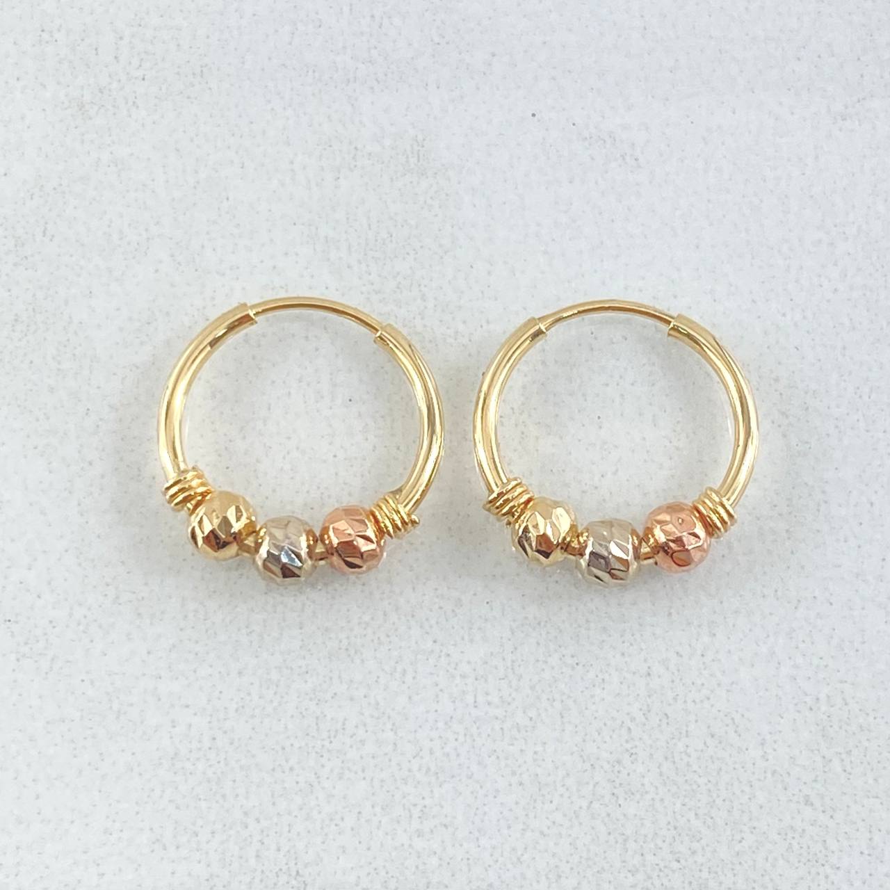 Candongas Trio 1gr / 1.3cm / Tres Oros 18K