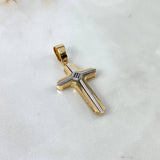 Dije Cruz Presbiteriana  9.65gr / 5cm / Circones Negros Dos Oros Amarillo Blanco
