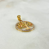 Dije Árbol de la vida 2.1gr / 3.8cm / Circones de Colores Oro Amarillo