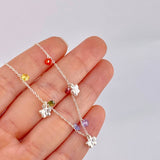 Tobillera Mariposas Colgantes 3.55g / 26.2cm / 1.2mm Plata 925