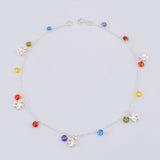 Tobillera Mariposas Colgantes 3.55g / 26.6cm / 1.2mm Plata 925