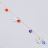 Tobillera Mariposas Colgantes 3.55g / 26.6cm / 1.2mm Plata 925