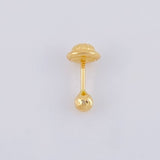 Piercing Topo Bola Diamantada 0.25g / 3cm Oro Amarillo 18K