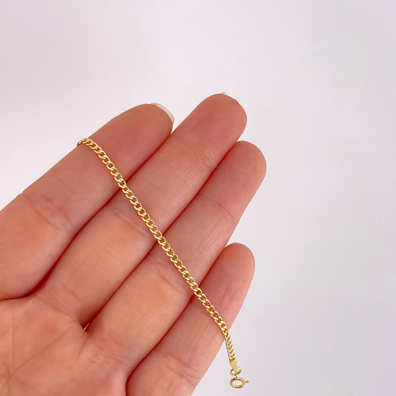 Pulso Cubano 0.8g / 19.3cm / 2mm Oro Amarillo 18K (Oferta)