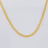 Cadena Cubana 2.55g / 50cm / 2.5mm Oro Amarillo 18K