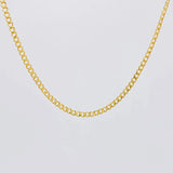 Cadena Cubana 2.35g / 45cm / 2.3mm Oro Amarillo 18K