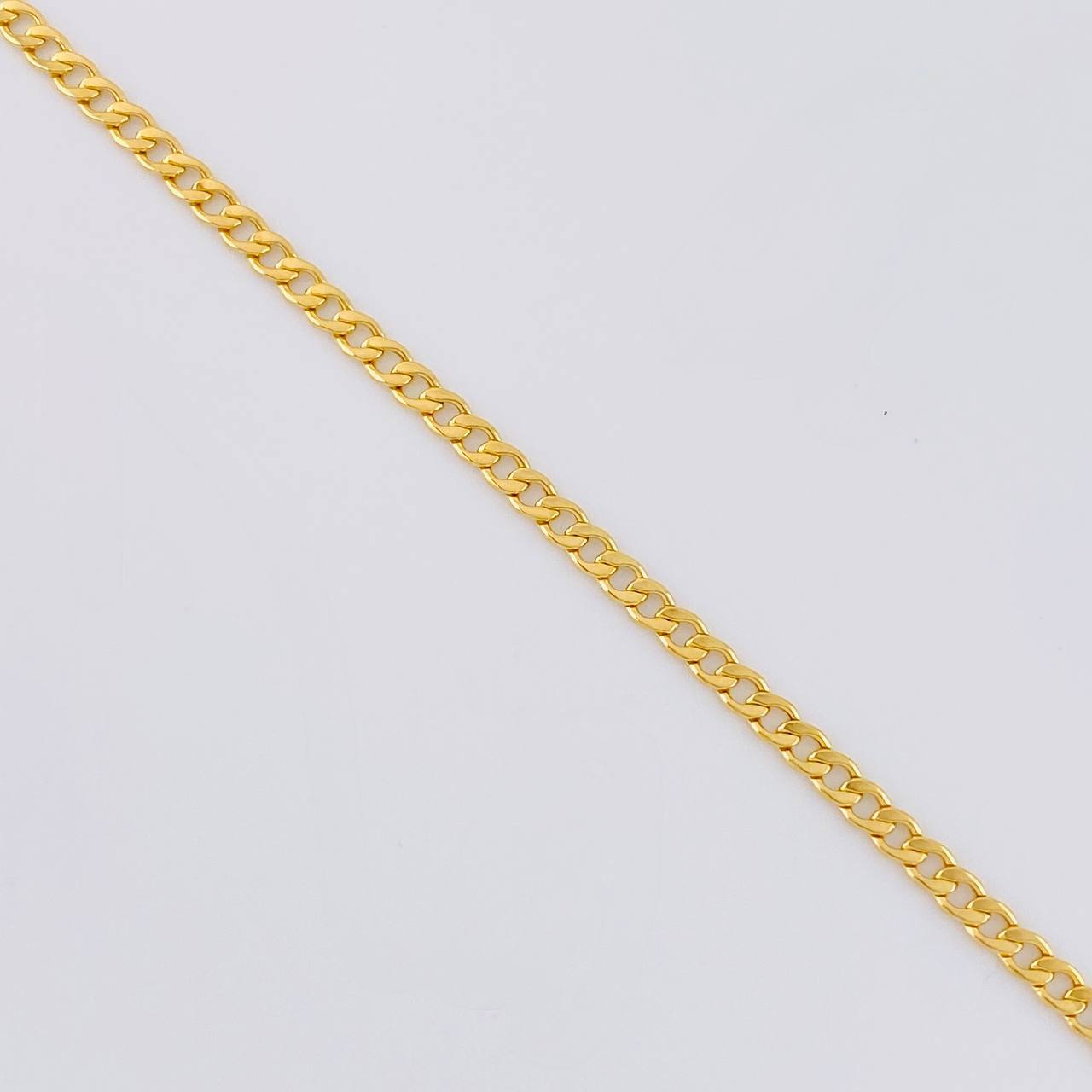 Cadena Cubana 3g / 60cm / 2.5mm Oro Amarillo 18K