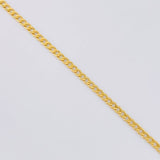 Cadena Cubana 3g / 60cm / 2.5mm Oro Amarillo 18K