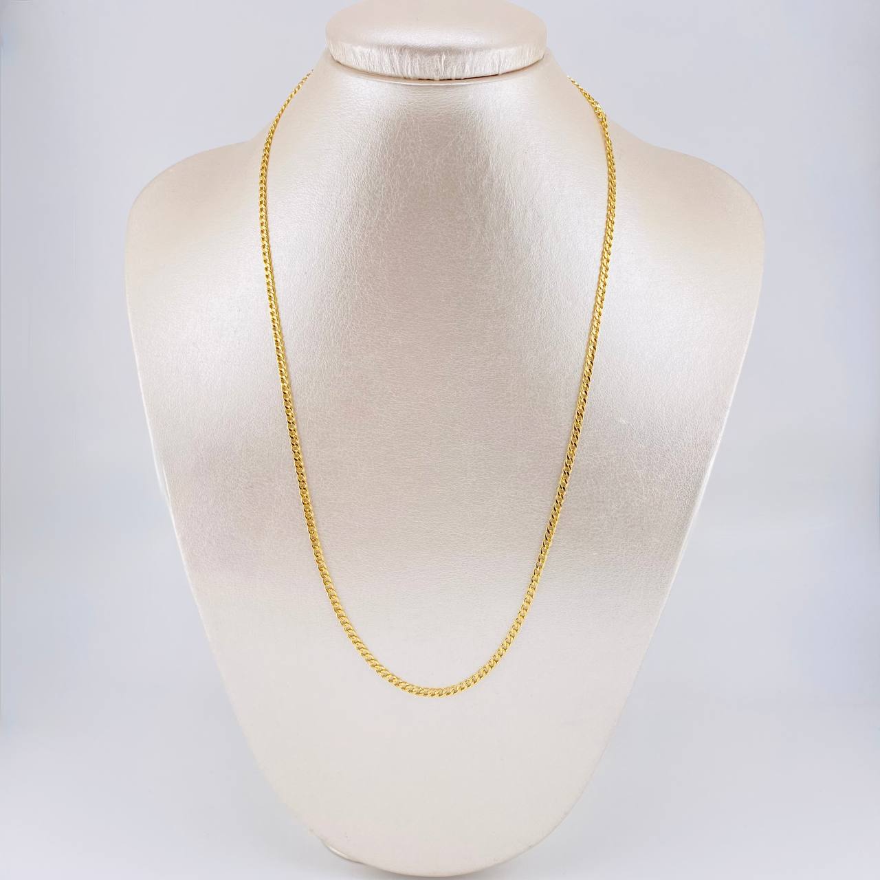 Cadena Cubana 2.55g / 50cm / 2.5mm Oro Amarillo 18K