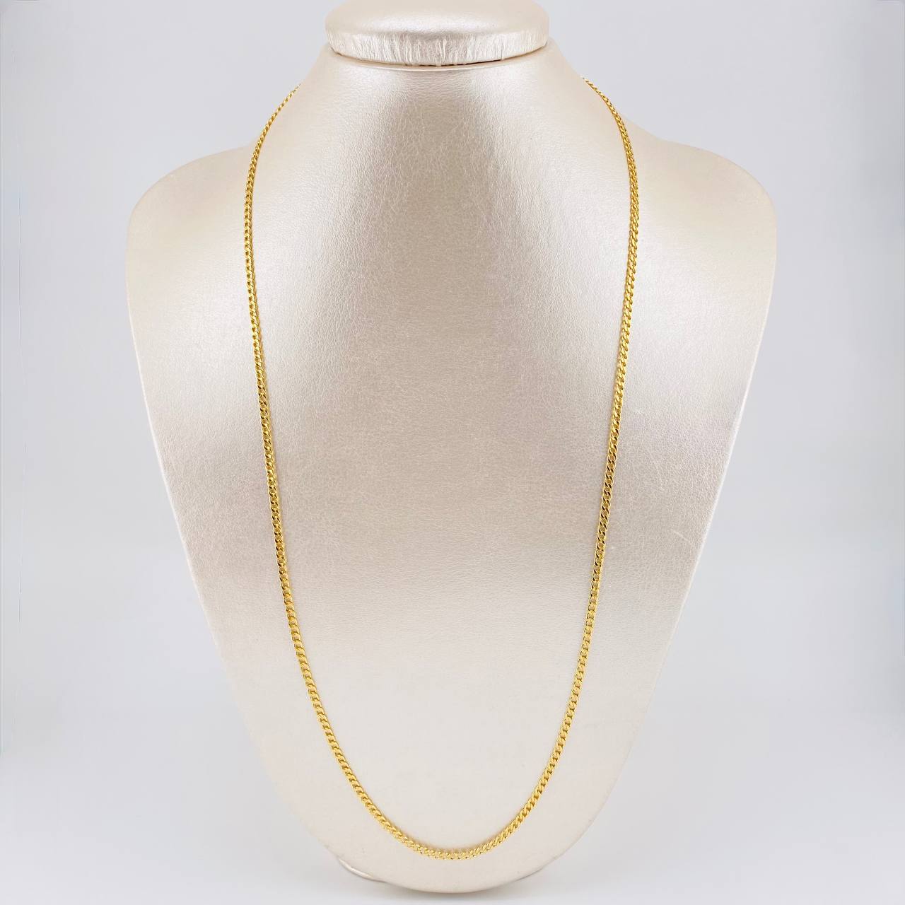 Cadena Cubana 3g / 60cm / 2.5mm Oro Amarillo 18K