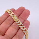 Pulso Cubano 16.5g / 18.2cm / 8.3mm Plata Vermeil 925