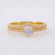 Anillo Solitario Doble Carril 3.55g / T8 Oro Amarillo 18K