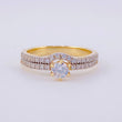 Anillo Solitario Doble Carril 3.4g / T6 1/4 Oro Amarillo 18K