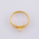 Anillo Solitario Doble Linea 2.65g / T6 1/4 Oro Amarillo 18K