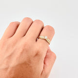 Anillo Solitario Doble Linea 2.5g / T4 3/4 Oro Amarillo 18K