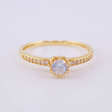 Anillo Solitario Cautivador 1.7g / T7 Oro Amarillo 18K
