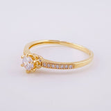 Anillo Solitario Cautivador 1.65g / T6 Oro Amarillo 18K
