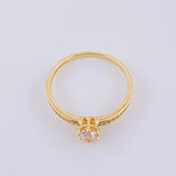 Anillo Solitario Cautivador 1.65g / T6 Oro Amarillo 18K