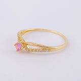 Anillo Solitario Entrelazado 1.15g / T6 1/2 Oro Amarillo 18K