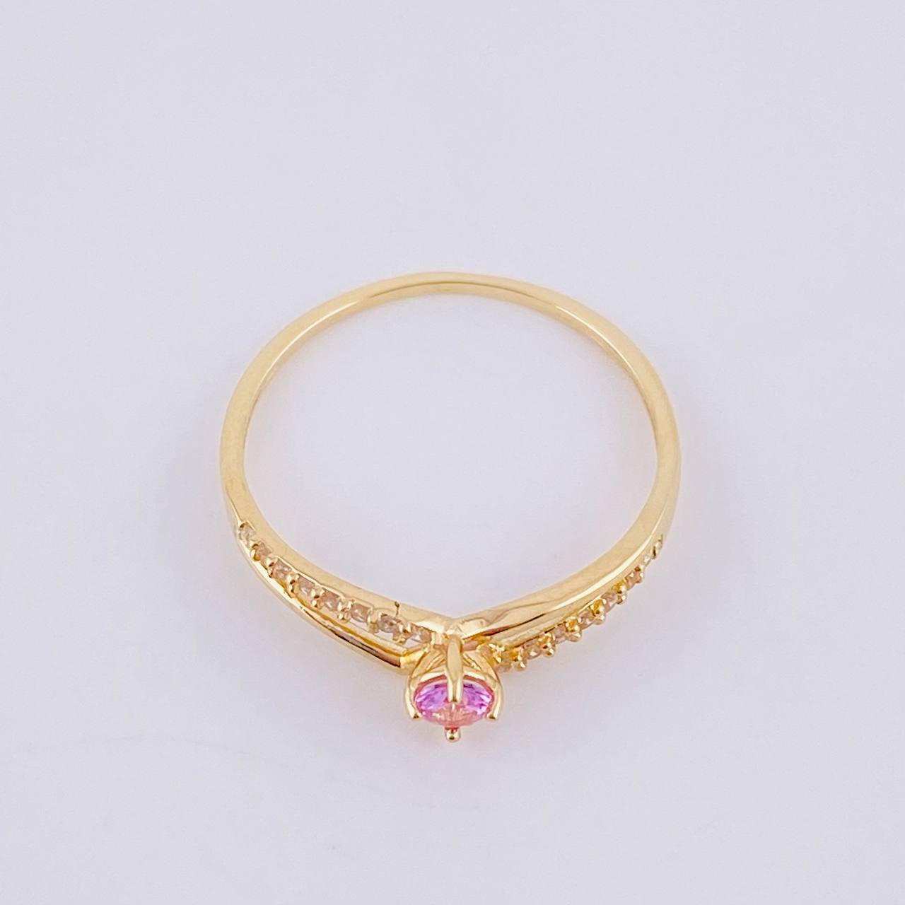Anillo Solitario Entrelazado 1.15g / T6 1/2 Oro Amarillo 18K