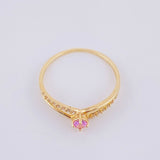 Anillo Solitario Entrelazado 1.15g / T6 1/2 Oro Amarillo 18K