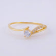 Anillo Solitario Curvo 1.1g / T6 3/4 Oro Amarillo 18K