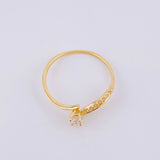 Anillo Solitario Curvo 1.2g / T6 1/2 Oro Amarillo 18K