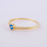 Anillo Solitario V Tupido 1.1g / T7 3/4 Oro Amarillo 18K