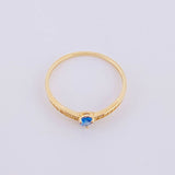 Anillo Solitario V Tupido 1.1g / T7 3/4 Oro Amarillo 18K