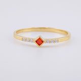 Anillo Rombo Tupido 1.45g / T8 1/2 Oro Amarillo 18K