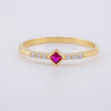 Anillo Rombo Tupido 1.3g / T7 1/4 Oro Amarillo 18K