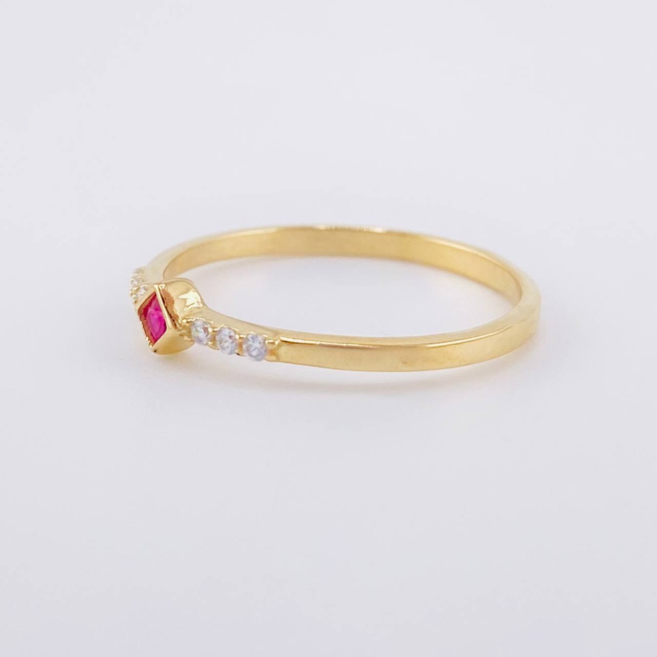 Anillo Rombo Tupido 1.3g / T7 1/4 Oro Amarillo 18K