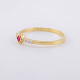 Anillo Rombo Tupido 1.3g / T7 1/4 Oro Amarillo 18K