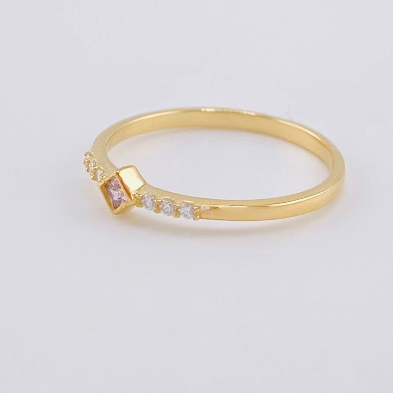 Anillo Rombo Tupido 1.35g / T6 1/4 Oro Amarillo 18K