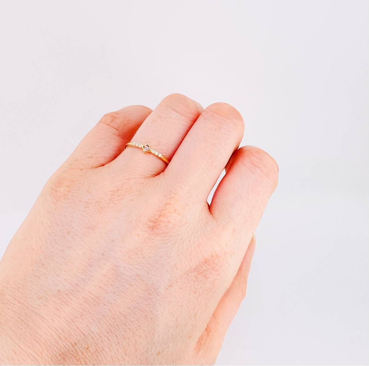 Anillo Rombo Tupido 1.35g / T6 1/4 Oro Amarillo 18K