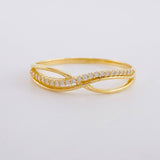 Anillo Filigrana Cruzado 1.45g / T6 1/2 Oro Amarillo 18K